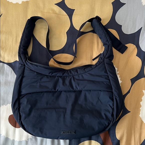 Athleta All About Medium Crossbody Hobo Bag Navy - Picture 4 of 6